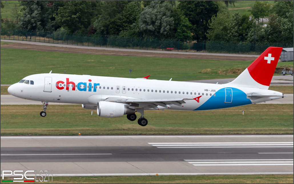 HB-JOS A320-214 4391 Chair Airlines @ Zurich 07.2023 © Piti Spotter Club Verona