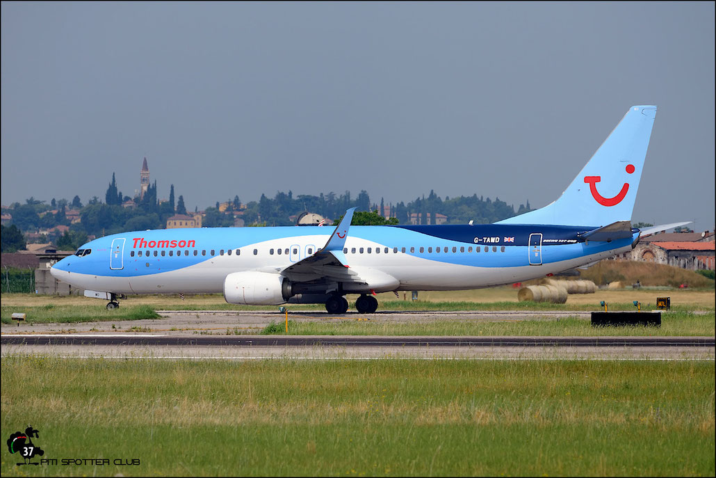 G-TAWD B737-8K5 37265/3939 Thomson Airways @ Aeroporto di Verona © Piti Spotter Club Verona