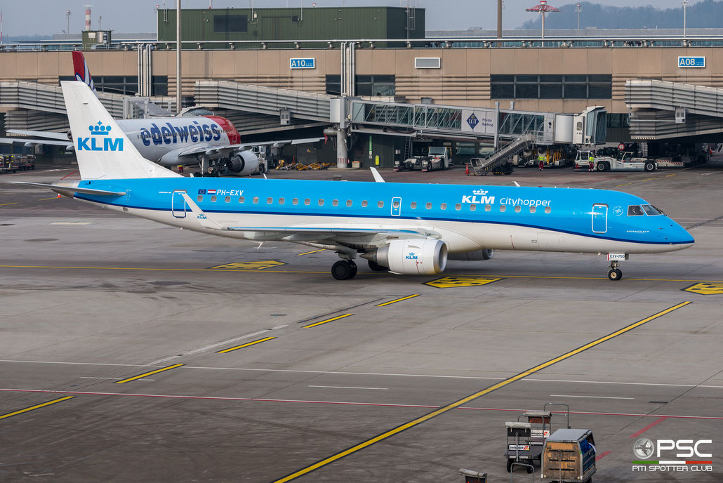 PH-EXV  ERJ190STD  19000750  KLM Cityhopper @ Zurich 2019 © Piti Spotter Club Verona 