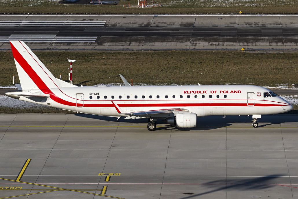 SP-LIH ERJ175LR 17000288 Government of Poland @ Zurich Airport 21.01.2016 © Piti Spotter Club Verona