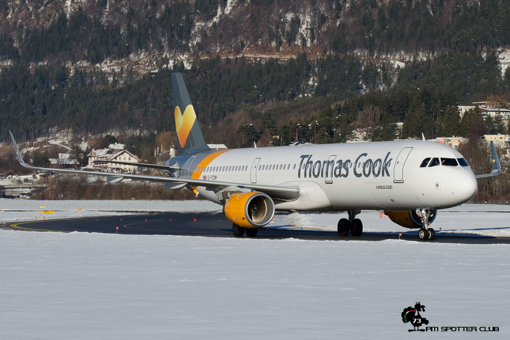 G-TCDM A321-211 7003 Thomas Cook Airlines @ Innsbruck Airport 28.01.2017 © Piti Spotter Club Verona