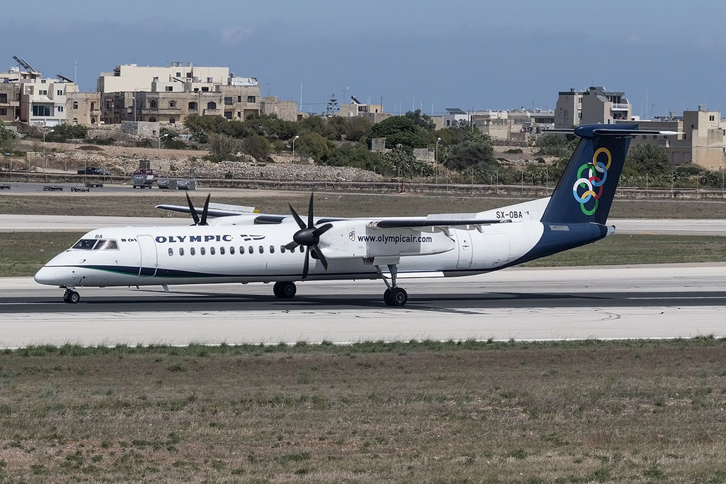 SX-OBA DHC-8-402 4267 Olympic Air @ Malta Airport 08.2015 © Piti Spotter Club Verona