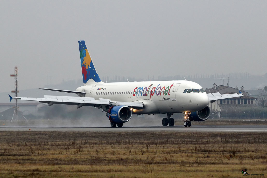LY-SPG A320-214 1041 Small Planet Airlines @ Aeroporto di Verona 12.02.2017  © Piti Spotter Club Verona