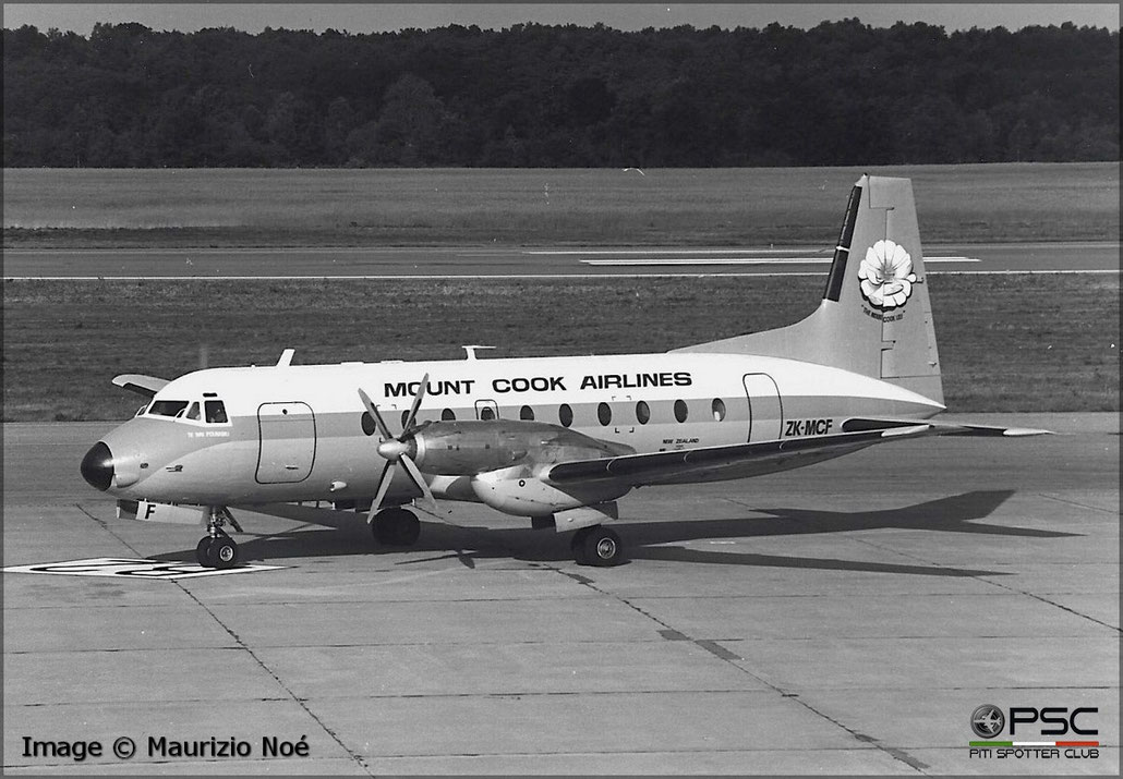 zk-mcf Hawker Siddeley 748-275 Sr2A 1697  Dart 534  Mount Cook Airline @ Milano Malpensa © collezione Maurizio Noè - Piti Spotter Club Verona