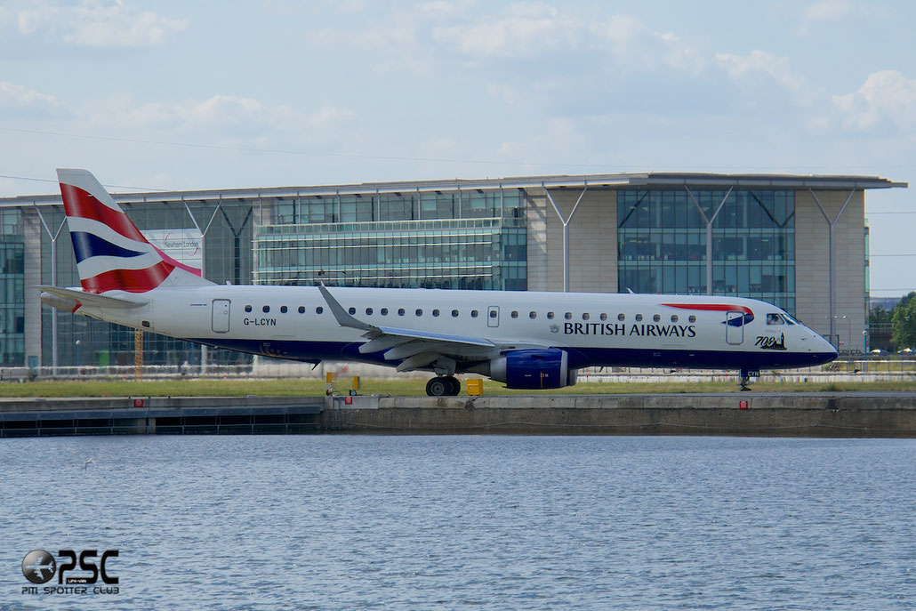 G-LCYN ERJ190SR 19000392 BA CityFlyer @ London City Airport 13.06.2014  © Piti Spotter Club Verona