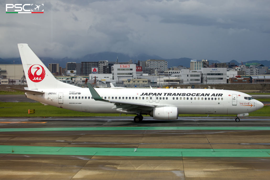 JA01RK Boeing 737-8Q3 61475 5722 cfm56-7B26E  Japan Transocean Air 2016 @ Fukuoka 06.2024 © Piti Spotter Club Verona
