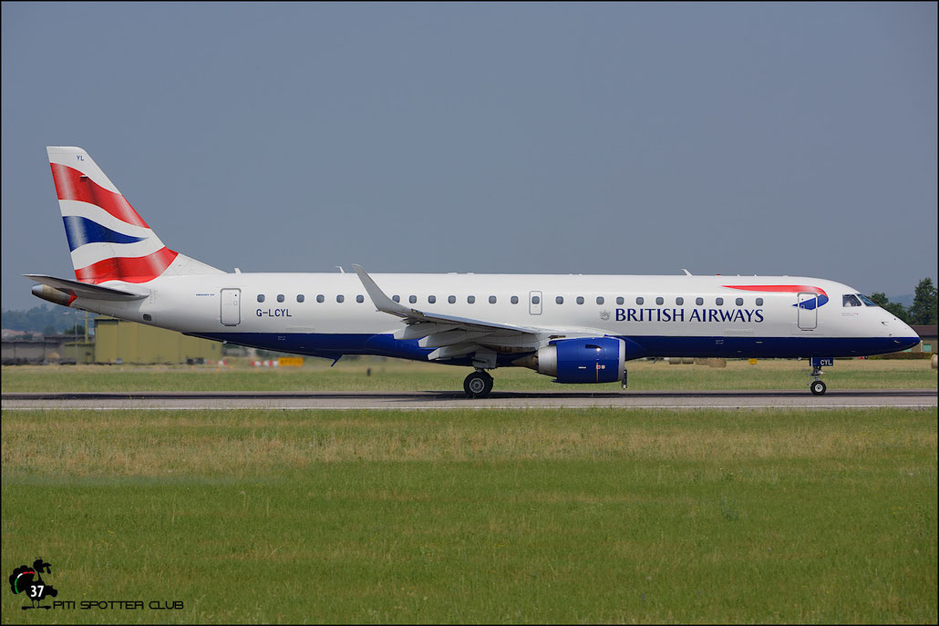 G-LCYL ERJ190SR 19000346 BA CityFlyer @ Aeroporto di Verona © Piti Spotter Club Verona