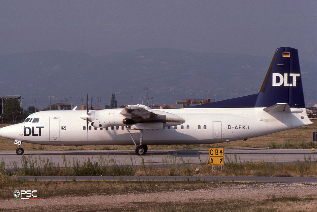 D-AFKJ Fokker 50 20160 DLT - Deutsche Luftverkehrsgesellschaft © 2017 courtesy of Marco Ceschi - Piti Spotter Club Verona
