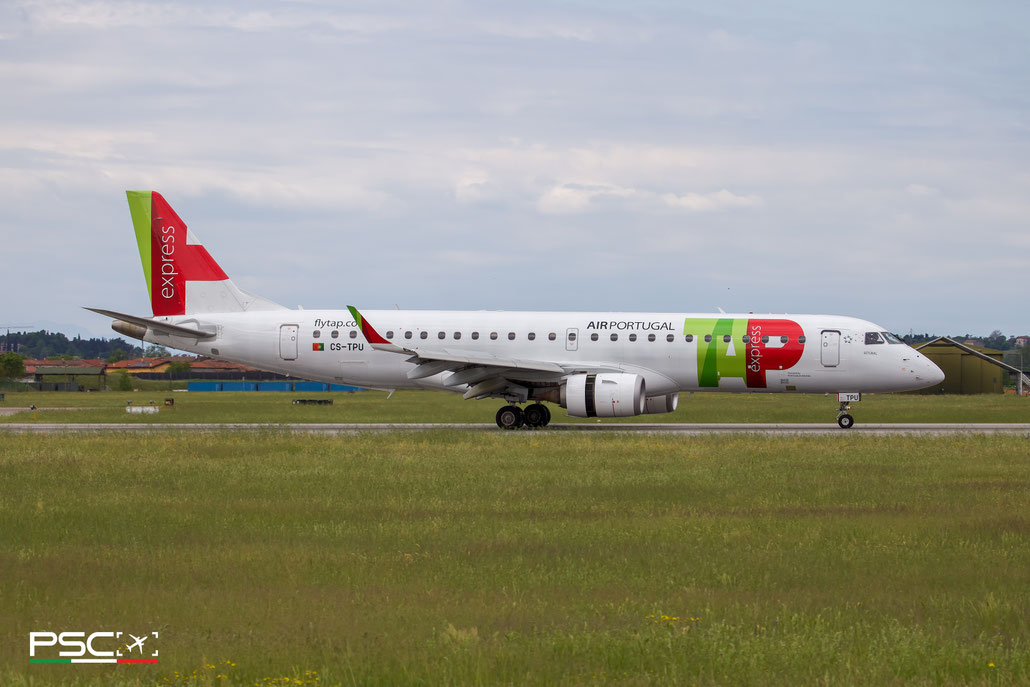 CS-TPU Embraer ERJ 190 LR 19000506  CF34-10E7 Setúbal PGA - Portugalia Airlines>TAP Express (Nordic Aviation Capital) 2012 @ Verona Villafranca 04 2026 © Piti Spotter Club Verona