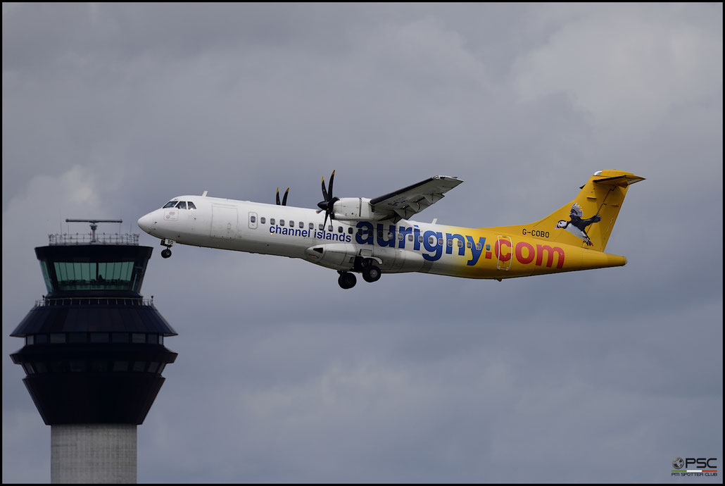G-COBO ATR72-212A 852 Aurigny Air Services @ Manchester Airport 21.06.2015 © Piti Spotter Club Verona