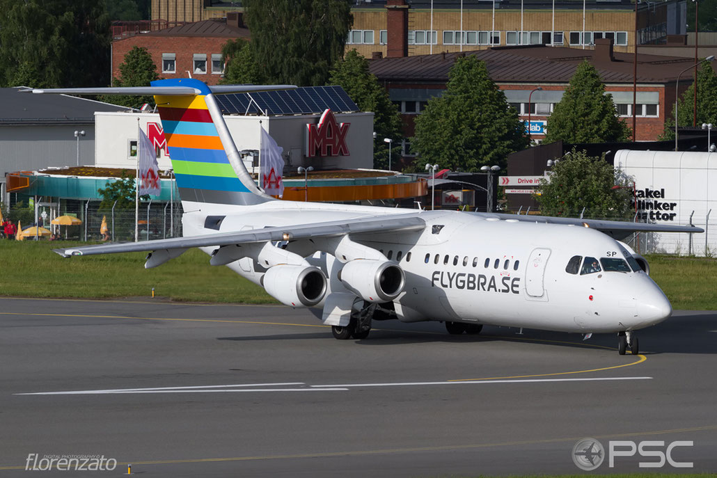SE-DSP BAe146-RJ100 E3242 BRA - Braathens Regional Airlines @ Stockholm Bromma Airport 19.08.2016 © Piti Spotter Club Verona