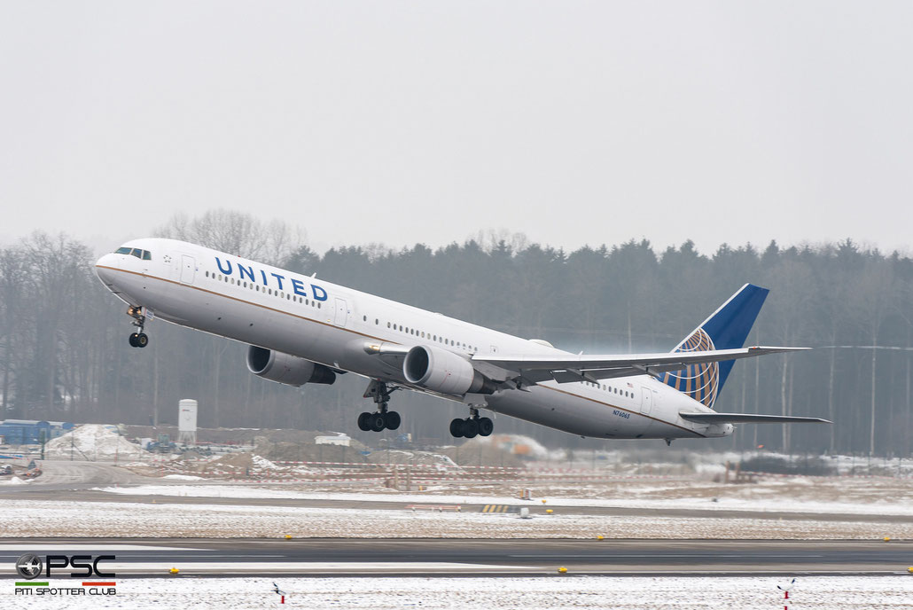 N76065 B767-424ER 29460/876 United Airlines @ Zurich Airport 21.01.2017 © Piti Spotter Club Veron