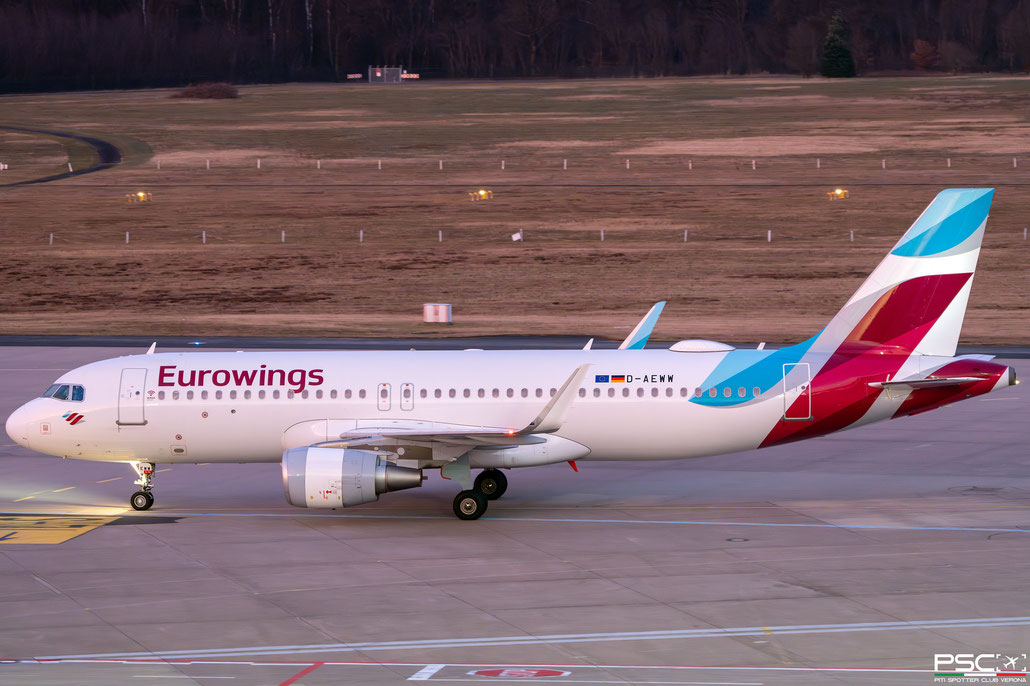 D-AEWW A320-214 7615 Eurowings @ Colonia/Bonn 02.2024 © Piti Spotter Club Verona