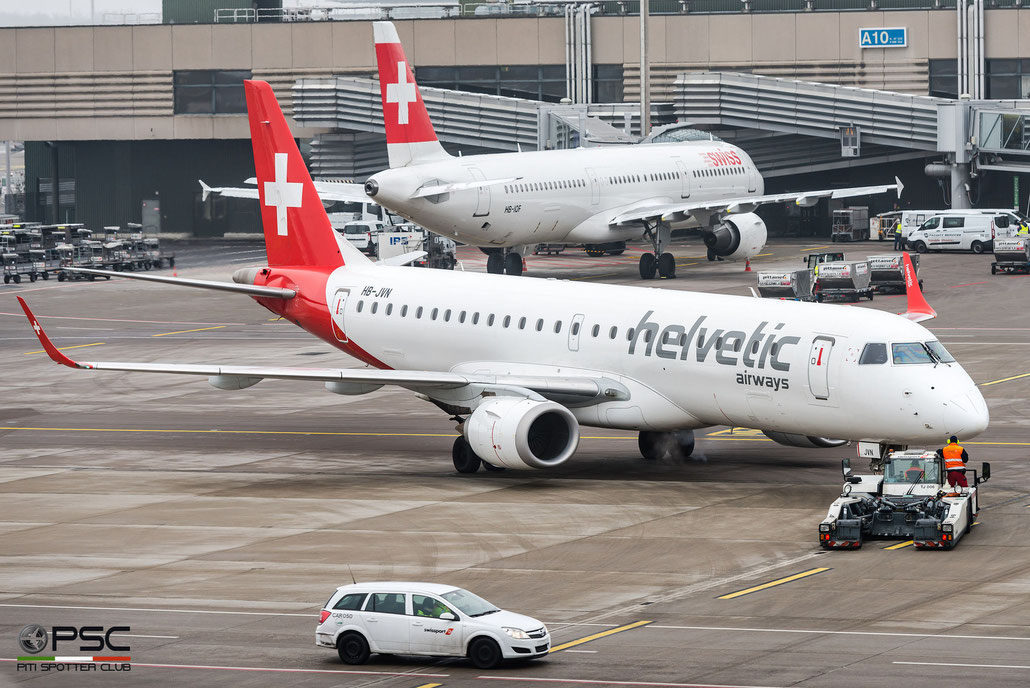 HB-JVN ERJ190LR 19000285 Helvetic Airways @ Zurich Airport 21.01.2017 © Piti Spotter Club Verona