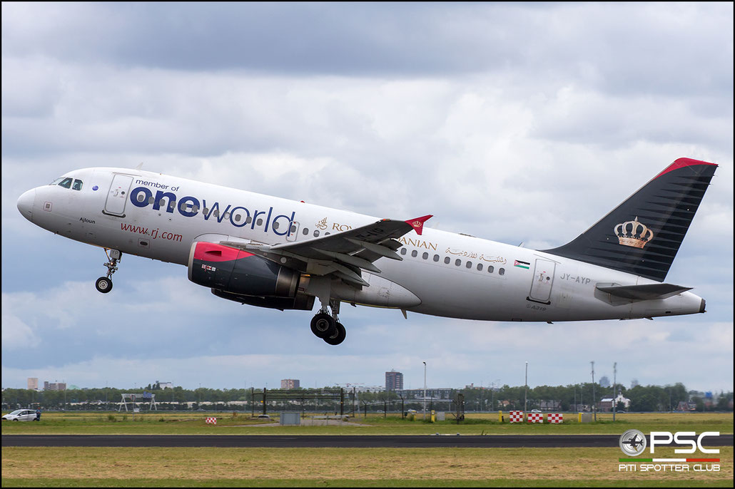 JY-AYP  A319-132  3832  Royal Jordanian  @ Amsterdam 2019 © Piti Spotter Club Verona 