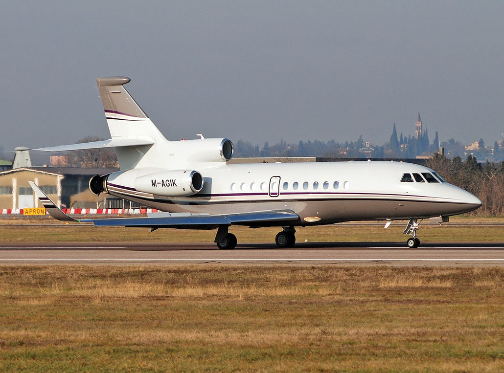 M-AGIK Falcon 900LX 274 Amboy Overseas Ltd. @ Aeroporto di Verona 27.01.2018  © Piti Spotter Club Verona