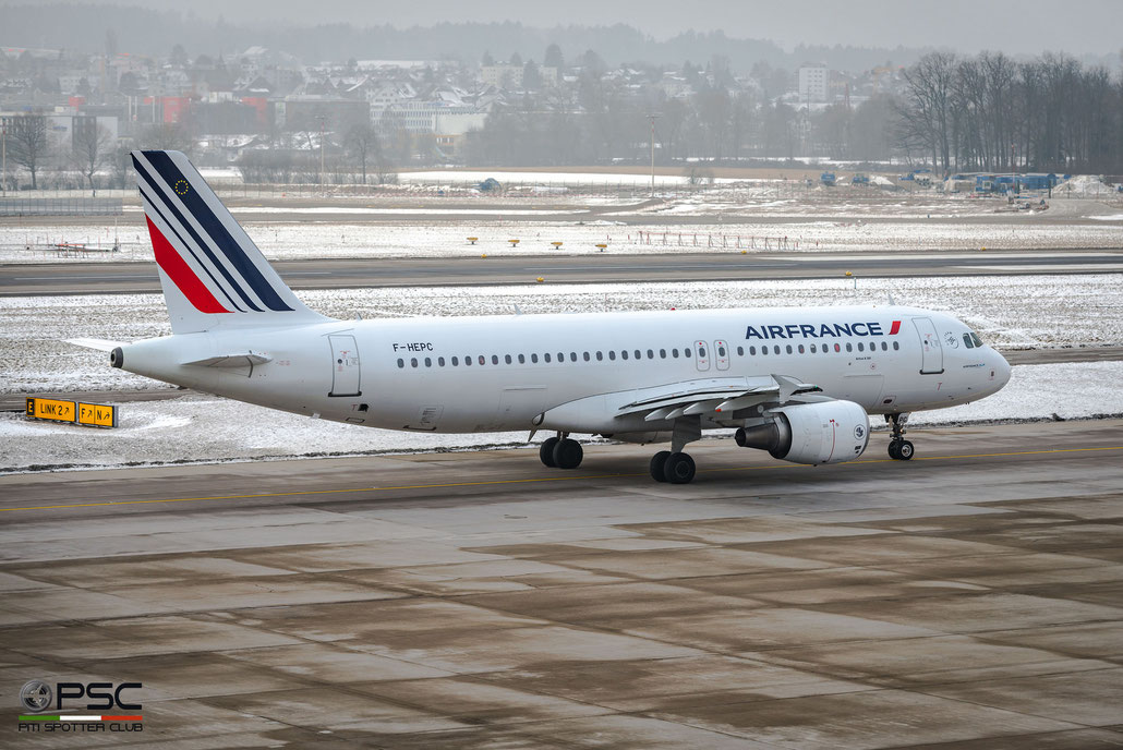 F-HEPC A320-214 4267 Air France @ Zurich Airport 21.01.2017 © Piti Spotter Club Verona