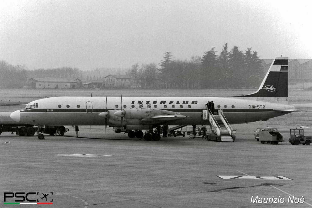 DM-STO Ilyushin IL-18D 188010904 109-04 AI-20M  Interflug 1968 @ Milano Malpensa © collezione Maurizio Noè - Piti Spotter Club Verona
