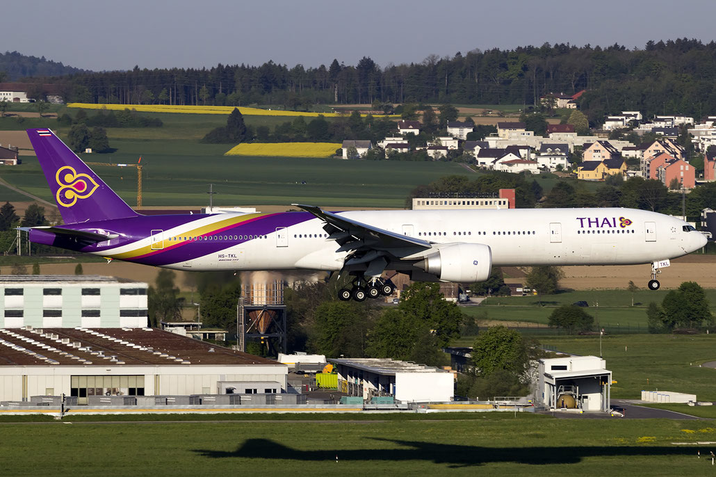 HS-TKL B777-3ALER 41521/1049 Thai Airways International @ Zurich Airport 05.2016 © Piti Spotter Club Verona