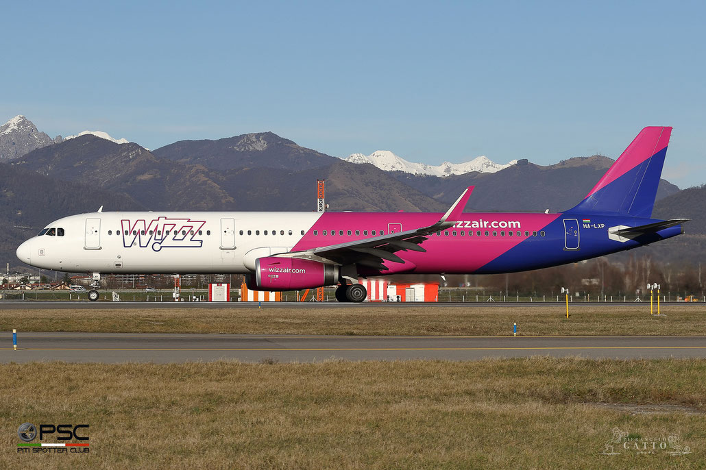 HA-LXP A321-231 7578 Wizz Air @ Bergamo Airport 01.2018 © Piti Spotter Club Verona