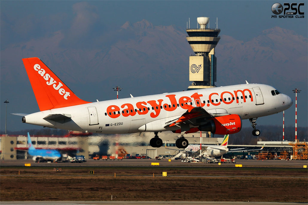 G-EZDU A319-111 3735 EasyJet Airline @ Milano Malpensa Airport 24.02.2014 © Piti Spotter Club Verona