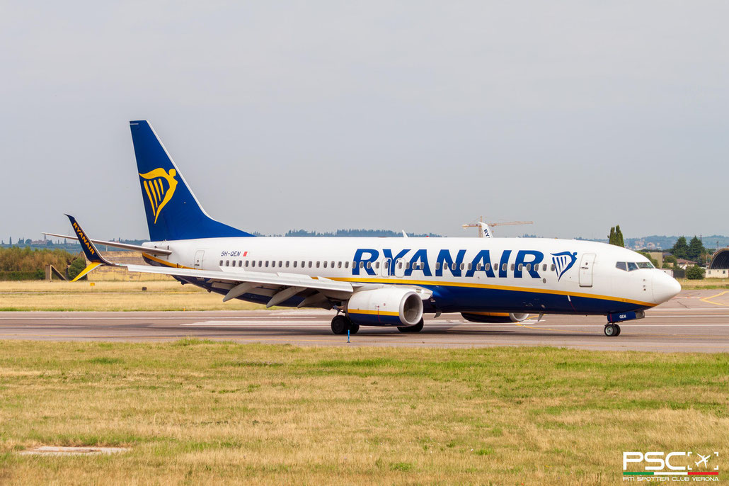 9H-QEN Boeing 737-800 44827 6880 cfm56-7B26E  Malta Air>Ryanair 2018  @ Verona Villafranca 06 2026 © Piti Spotter Club Verona