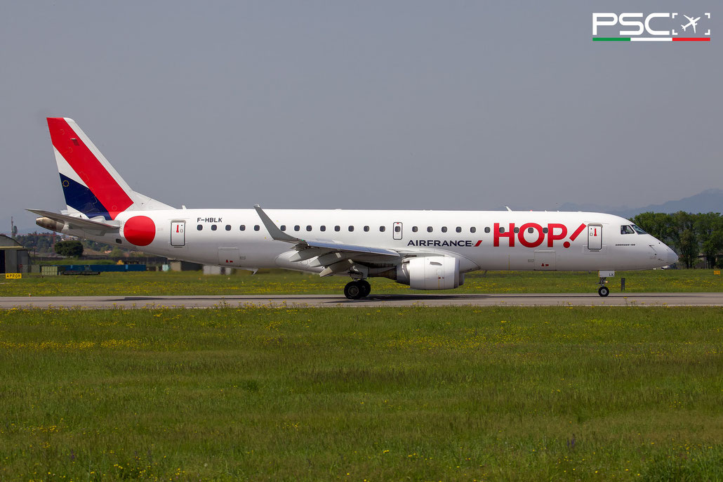 F-HBLK Embraer ERJ 190 STD 19000760  CF34-10E5 Cpt. François Debost Hop! (NAC) 2018  @ Aeroporto di Verona 04 2024 © Piti Spotter Club Verona