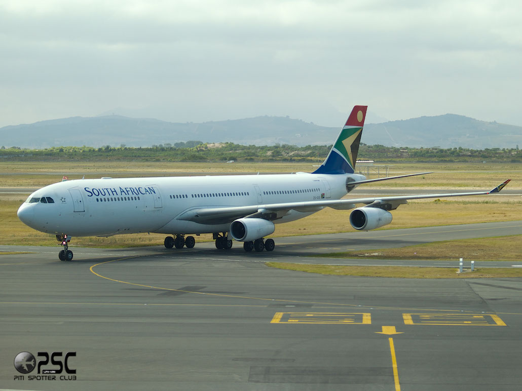 ZS-SXE A340-313E 646 South African Airways @ Cape Town Airport 22.03.2014 © Piti Spotter Club Verona