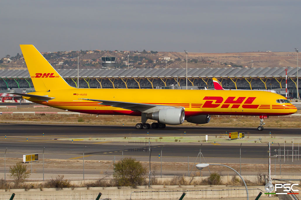 D-ALEQ B757-2Q8SF 26332/688 EAT Leipzig @ Madrid Airport 11.2017 © Piti Spotter Club Verona
