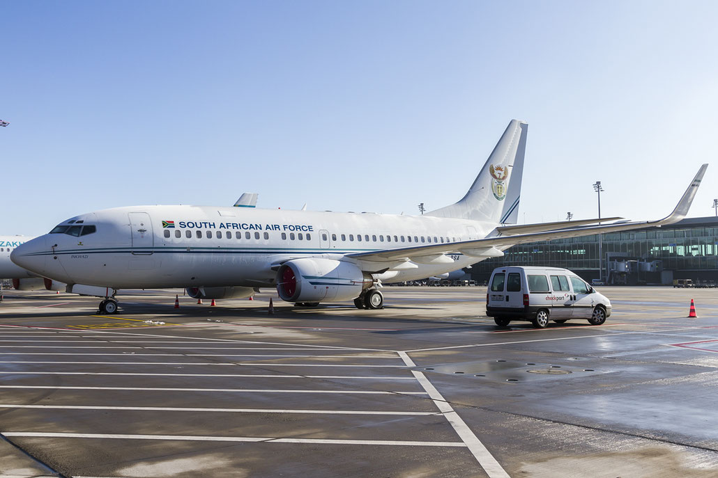 ZS-RSA B737-7ED (BBJ1) 32627/826 Government of South Africa @ Zurich Airport 21.01.2016 © Piti Spotter Club Verona