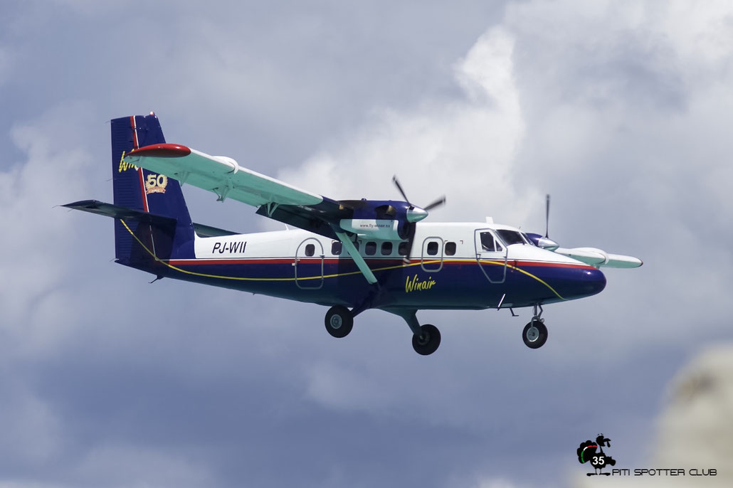 PJ-WII DHC-6-300 682 Winair - Windward Islands Airways @ Sint Maarten Airport 05.03.2016 © Piti Spotter Club Verona