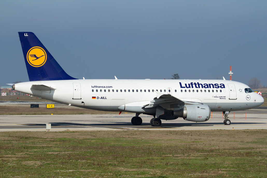 D-AILL A319-114 689 Lufthansa @ Bologna Airport 18.02.2016 © Piti Spotter Club Verona