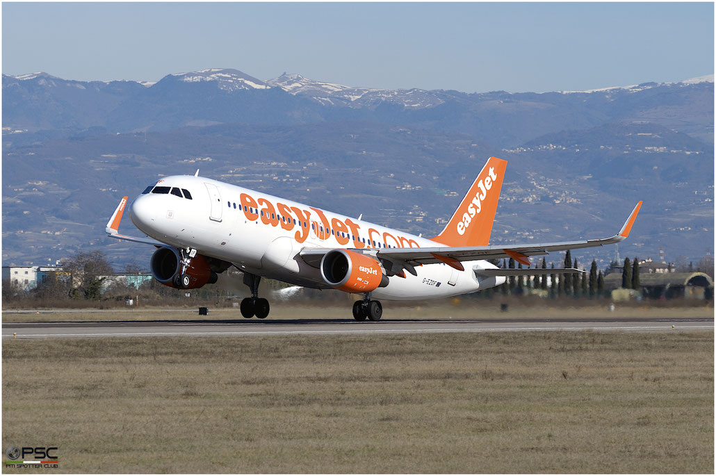 G-EZOF A320-214 6525 EasyJet Airline @ Aeroporto di Verona 25.02.2017  © Piti Spotter Club Verona