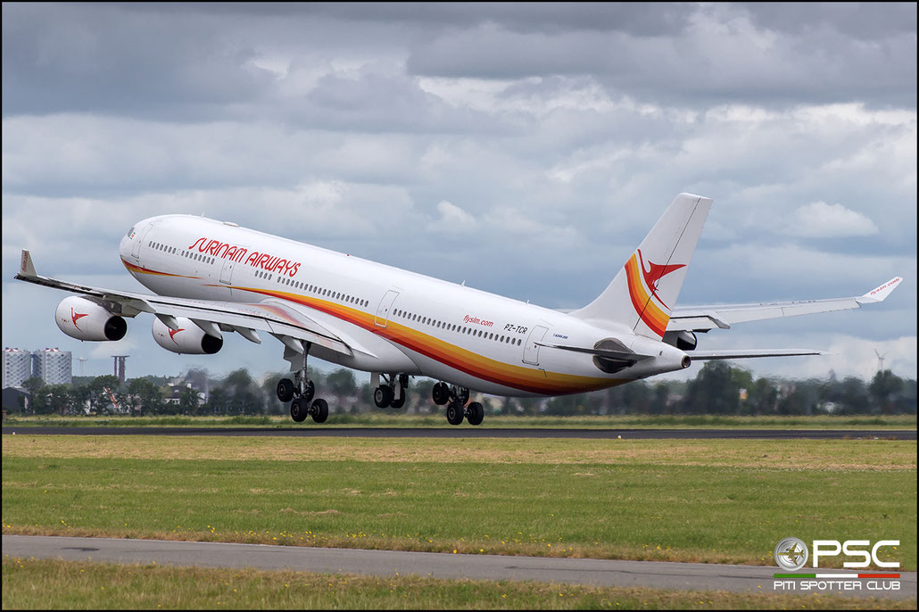 PZ-TCR  A340-313X  242  Surinam Airways @ Amsterdam 2019 © Piti Spotter Club Verona 