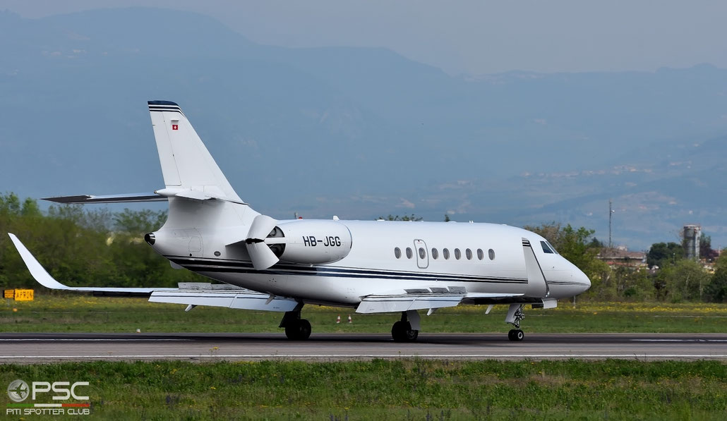 HB-JGG Falcon 2000LX 188 MSC Aviation SA @ Aeroporto di Verona 12.04.2017  © Piti Spotter Club Verona