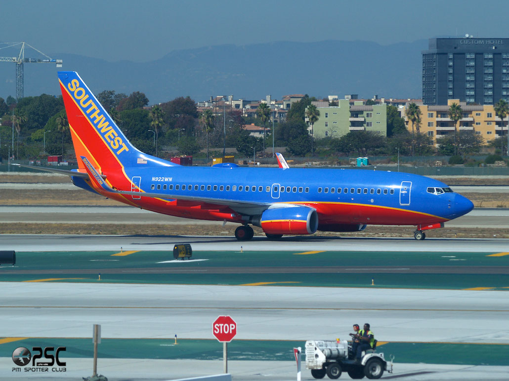 N922WN B737-7H4 32461/2620 Southwest Airlines @ Lon Angeles International Airport 18.10.2013 © Piti Spotter Club Verona