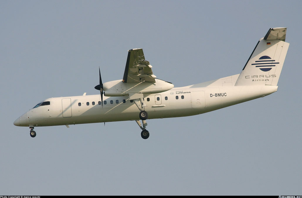 D-BMUC DHC-8-314 350 Cirrus Airlines @ Aeroporto di Verona © Piti Spotter Club Verona
