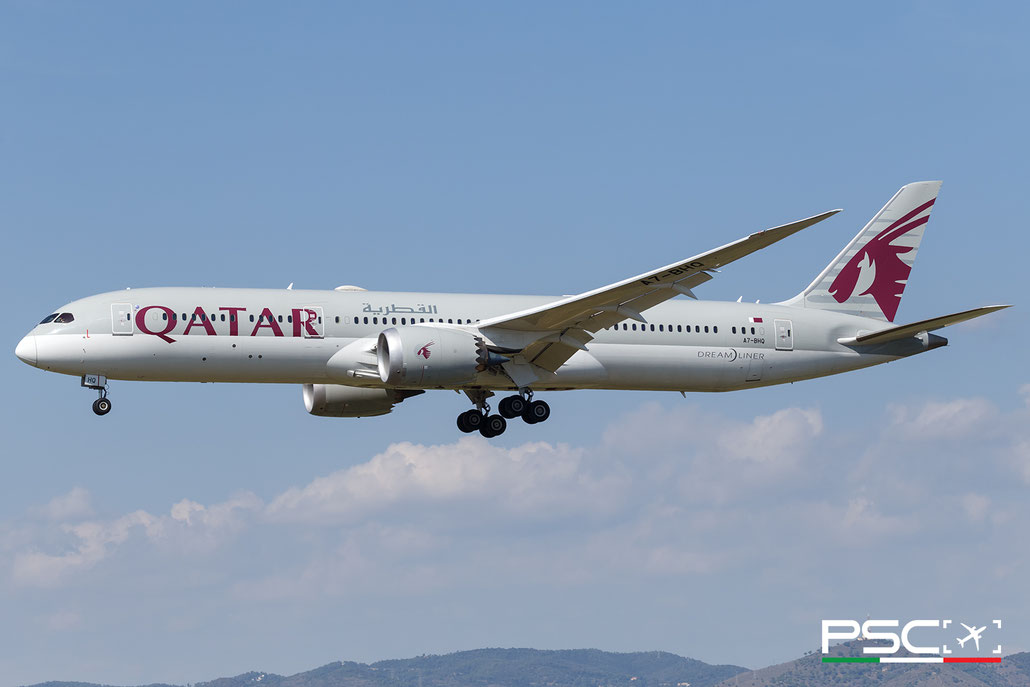A7-BHQ Boeing 787-9 64225 1171 Trent 1000  Qatar Airways 2023  @ Barcellona BCN 09 2025 © Piti Spotter Club Verona