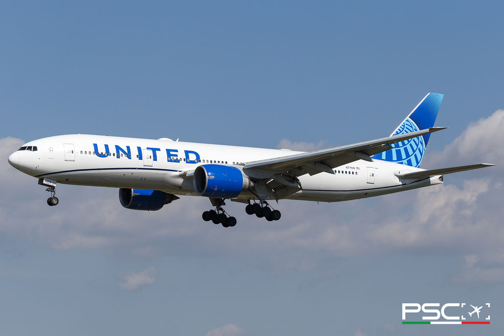 N77019 Boeing 777-224ER 35547 617 GE90-94B 0019 Larry Kellner United Airlines 2007 @ Barcellona BCN 09 2025 © Piti Spotter Club Verona