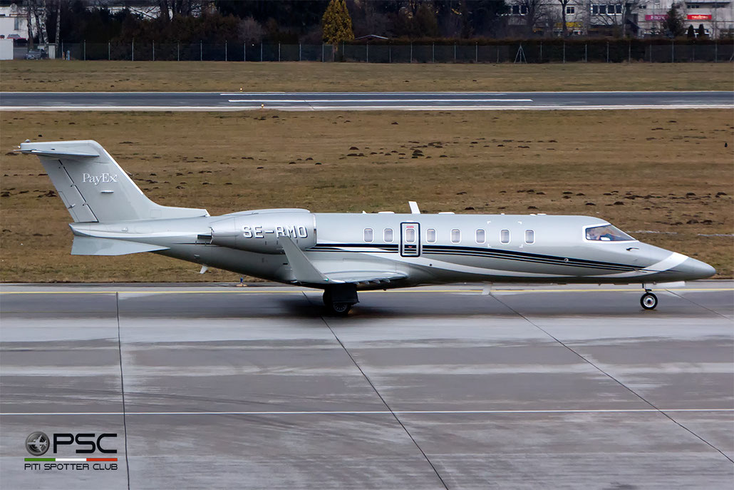 SE-RMO Learjet 45XR 45-372 Hummingbird Aviation Services @ Innsbruck Airport 09.01.2016 © Piti Spotter Club Verona