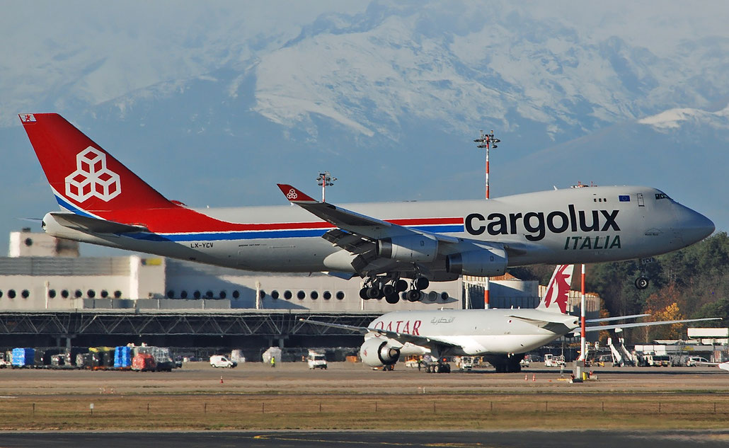 LX-YCV  B747-4R7F  35805/1407  Cargolux Italia @ Milano Malpensa 2018 © Piti Spotter Club Verona 