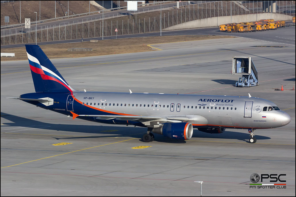 VP-BKY A320-214 3511 Aeroflot @ Munich Airport 14.02.2017 © Piti Spotter Club Verona
