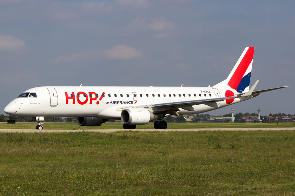 F-HBLE ERJ190LR 19000123 HOP! @ Bologna Airport 07.09.2014 © Piti Spotter Club Verona