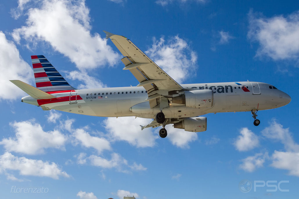 N117UW A320-214 1224 American Airlines @ Sint Maarten Airport 09.04.2016 © Piti Spotter Club Verona