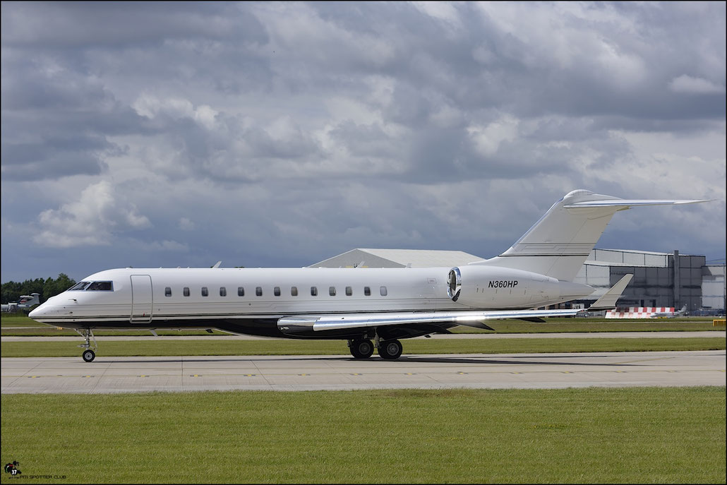 N360HP Global Express XRS 9344 Wells Fargo Bank @ Manchester Airport 21.06.2015 © Piti Spotter Club Verona