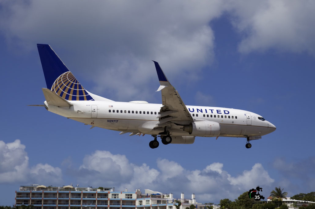 N29717 B737-724 28936/182 United Airlines @ Sint Maarten  Airport 05.03.2016 © Piti Spotter Club Verona