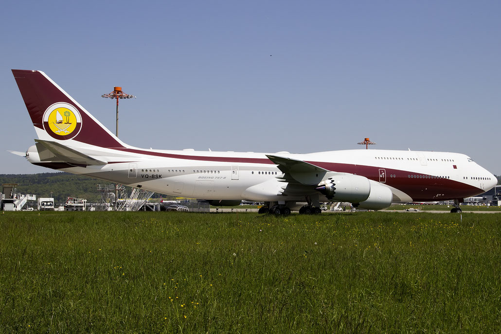 VQ-BSK B747-8ZV (BBJ) 42096/1468 Sheik Khalifa @ Zurich Airport 05.2016 © Piti Spotter Club Verona