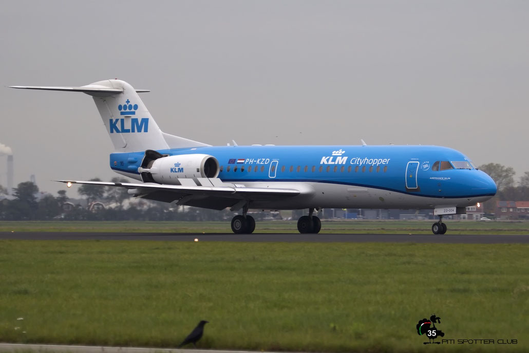 PH-KZD Fokker 70 11582 KLM Cityhopper @ Amsterdam Airport - 24.10.2015  © Piti Spotter Club Verona