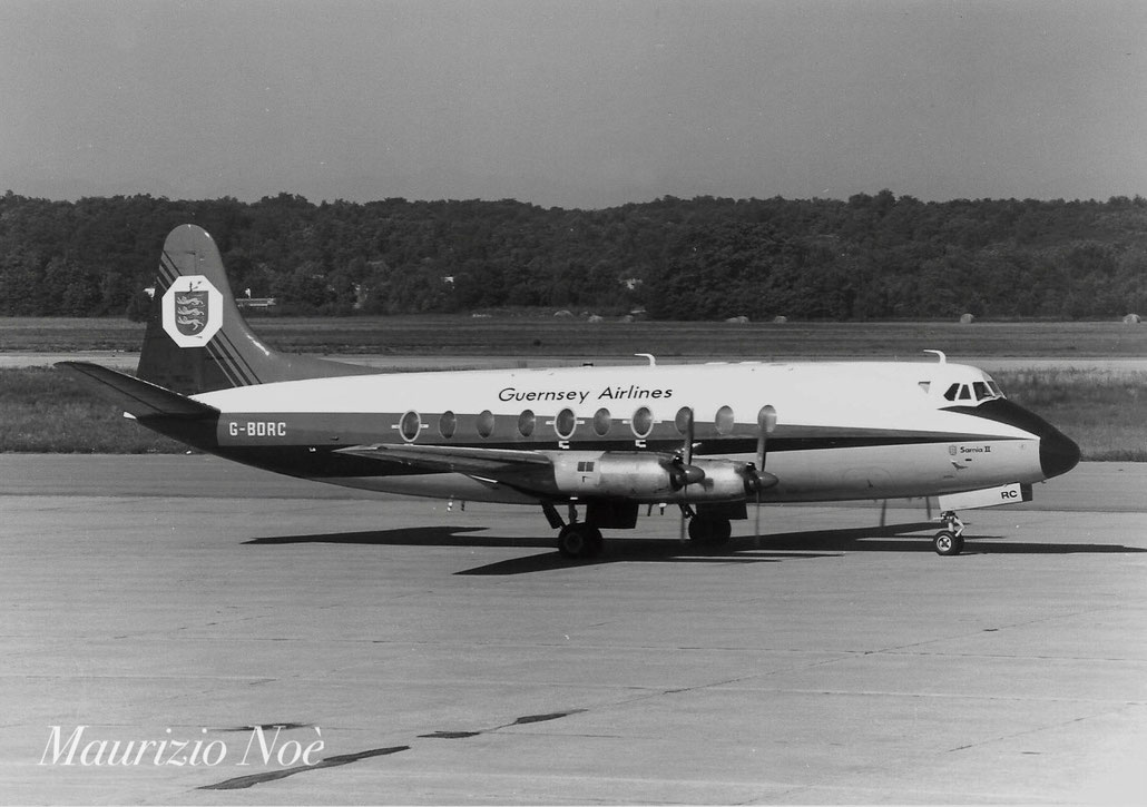 G-BDRC Vickers 724 Viscount 052  Dart Mk506 Sarnia II Guernsey Airlines 1955 © collezione Maurizio Noè p.g.c. - Piti Spotter Club Verona