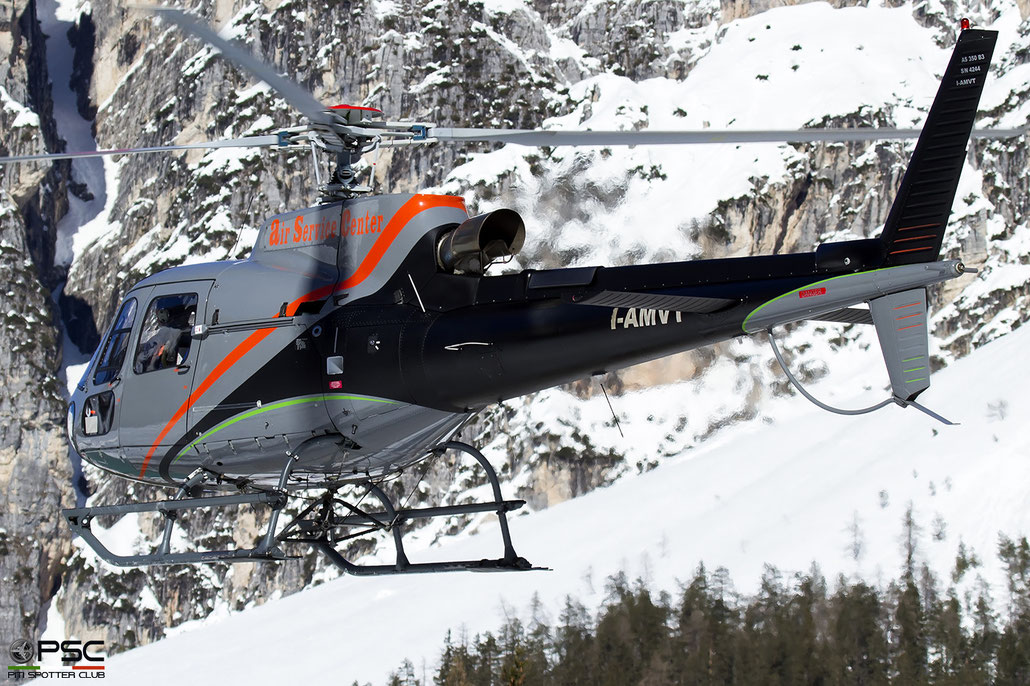 I-AMVT  Eurocopter AS350B3 Ecureuil ( c/n 4244 ) - mfg: 2006 @ Cortina d’Ampezzo 02 2021 © Piti Spotter Club Verona